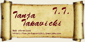 Tanja Tapavički vizit kartica